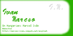 ivan marcso business card